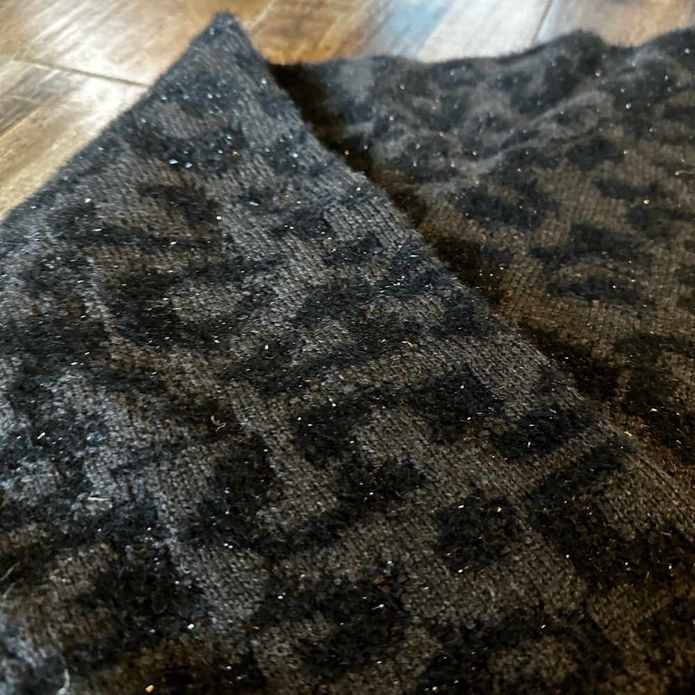 Lululemon Wool-Blend Jacquard Sweater Knit Leopard Graphite Grey Black XL - Picture 3 of 7